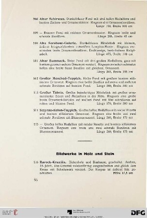 Bildwerke in Holz und Stein (Nr. 516-532)