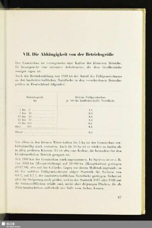VII. Die Abhängigkeit von der Betriebsgröße