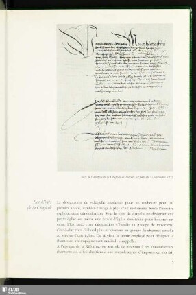 Les débuts de la Chapelle