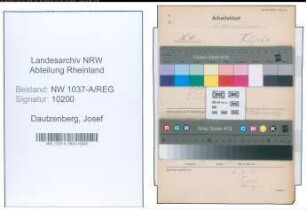 Entnazifizierung Josef Dautzenberg , geb. 02.07.1914 (Verwaltungsangestellter)