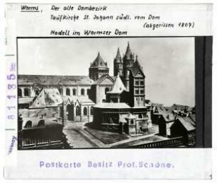 Worms: Dombezirk, Taufkirche St. Johann, Modell