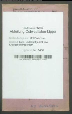 Erblasser: Wigge, Heinrich; Erblasser: Wigge, Anna Maria, geb. Schaefers: