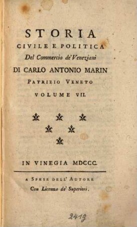 Storia Civile E Politica Del Commercio de'Veneziani. 7