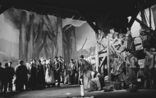 Szenenbilder aus der Oper "Jenufa" von Leos Janácek an der Deutschen Staatsoper Berlin, mit Christel Goltz und Erich Witte in den Hauptrollen