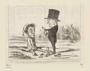 Le Savant, Blatt 4 der Folge "Les Raisins malades“, in: "Le Charivari", Paris 1853