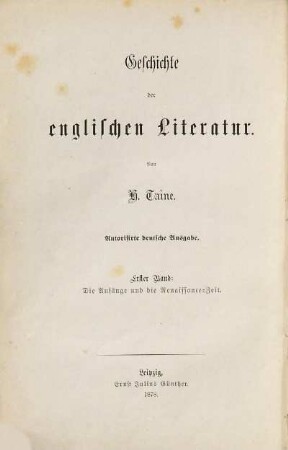 Die Anfänge und die Renaissancezeit der englischen Literatur
