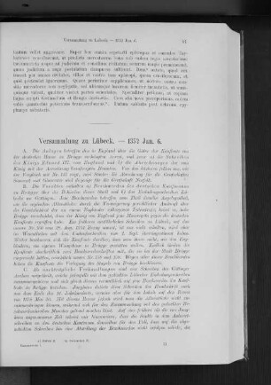 Versammlung zu Lübeck. - 1352 Jan. 6.
