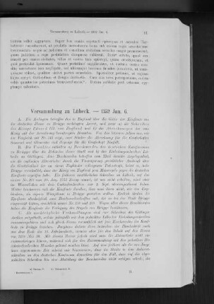 Versammlung zu Lübeck. - 1352 Jan. 6.