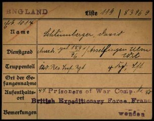 Schlumberger, David - Schmauder, Gottlieb