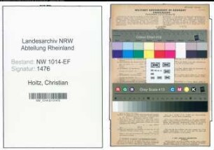Entnazifizierung Christian Hoitz , geb. 30.11.1894 (Verwaltungsangestellter)