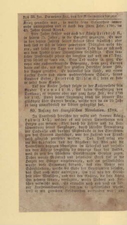 Anfang der französischen Revolution. 1789