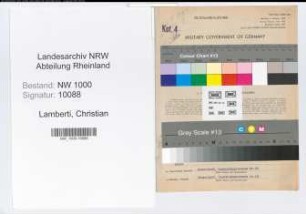 Entnazifizierung Christian Lamberti, geb. 18.07.1885 (Verw.Sekretaer)