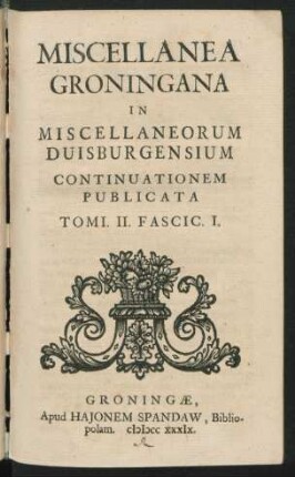 Fascic. I.