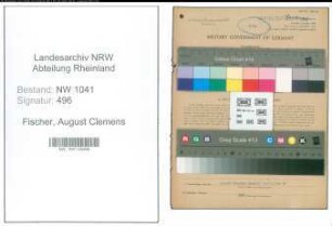 Entnazifizierung August Clemens Fischer , geb. 24.11.1897 (Fabrikant)