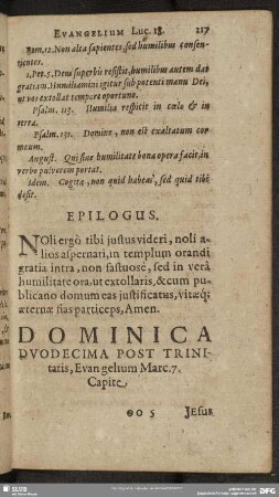 Dominica Duodecima Post Trinitatis, Evangelium Marc. 7. Capite