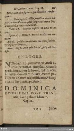 Dominica Duodecima Post Trinitatis, Evangelium Marc. 7. Capite