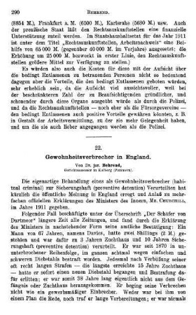 290-299, Gewohnheitsverbrecher in England