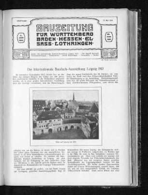 Die Internationale Baufach-Ausstellung Leipzig 1913