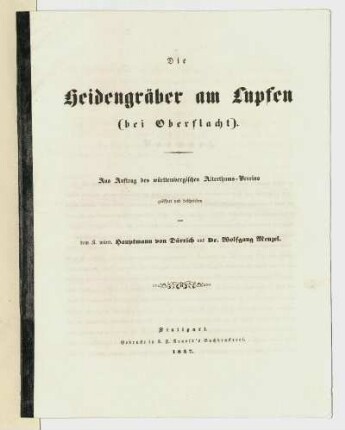 Heidengräber am Lupfen (bei Oberflacht)