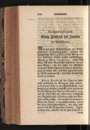 Leichenbegängniß König Friedrich des Zweiten in Potsdam