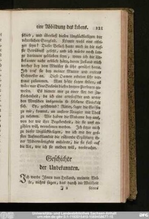Geschichte der Unbekannten.