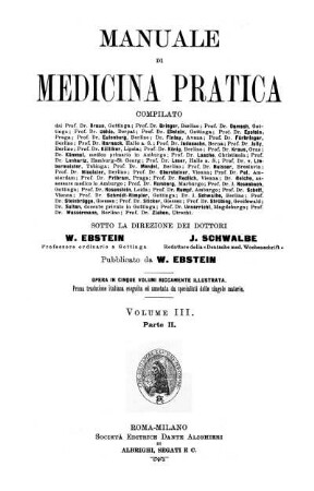 Vol. 3, Pt. 2: Manuale di medicina practica. Vol.3, Pt. 2