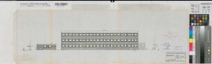 Burgsteinfurt (Steinfurt) Amtsgericht Ostansicht 1961 1 : 100 29 x 92 Pause Staatshochbauamt Münster Regierung Münster Nr. 34058