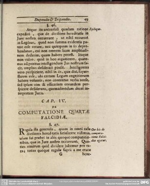 Cap. IV. De Computatione Quartae Falcidiae