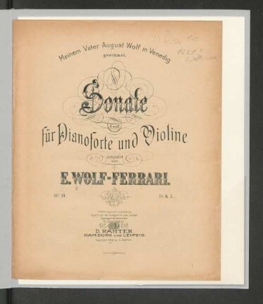 Sonate a moll für Pianoforte und Violine : op. 10