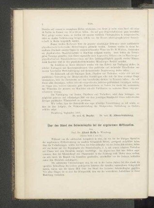 Über den Stand des Schenkelkopfes bei der angeborenen Hüftluxation.