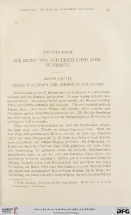 Erstes Kapitel: Erste Regungen der christlichen Kunst