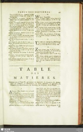Table Des Matieres Contenues dans le Tome IV, ...