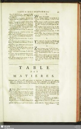 Table Des Matieres Contenues dans le Tome IV, ...