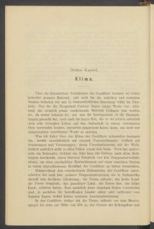 Drittes Kapitel. - Klima.