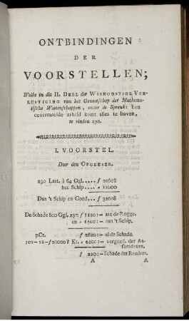 I. - XLIX. Voorstel.