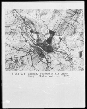 Stadtplan mit Bremen und Umgebung