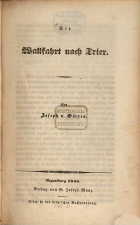 Die Wallfahrt nach Trier