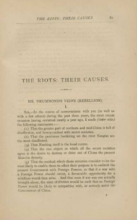 The riots: their causes