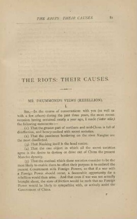 The riots: their causes