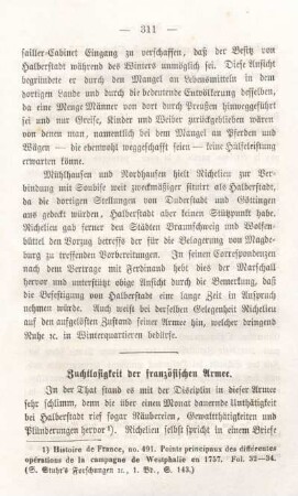 Zuchtlosigkeit der französischen Armee.