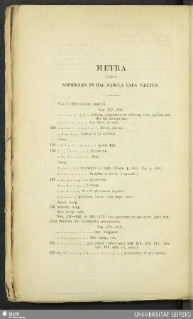 Metra Quibus Sophocles In Hac Fabula Usus Videtur