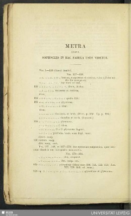 Metra Quibus Sophocles In Hac Fabula Usus Videtur