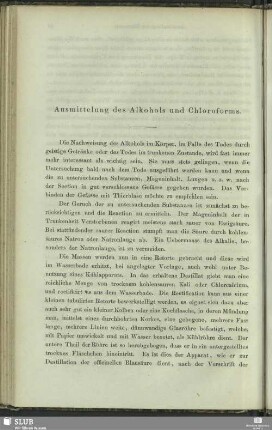 Ausmittelung des Alkohols und Chloroforms