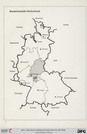 Karte Bundesrepublik Deutschland