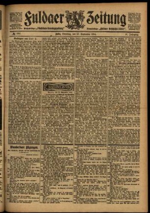 Ausgabe vom Dienstag, den 27. September 1904.