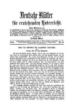 Ueber die Schranken des erziehenden Unterrichts