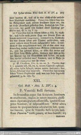 XXI. Gell. Noct. Attic. L. XV, c. 4. P. Ventidii Bassi fortuna
