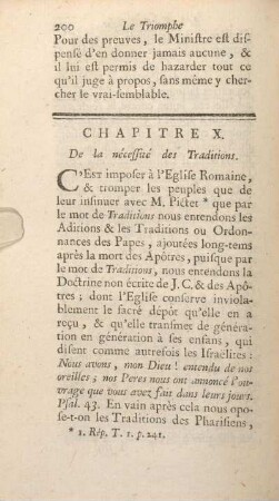Chapitre X. De la nécessité des Traditions.