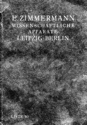 Psychologische und Physiologische Apparate: Liste 50