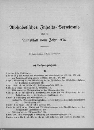 Sachverzeichnis